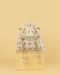 ELARA Pearl Embellished Potli Bag - Off White